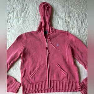 Ralph Lauren Zip Up hoodie pink